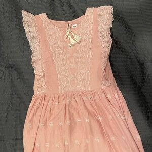 Girls peach summer dress